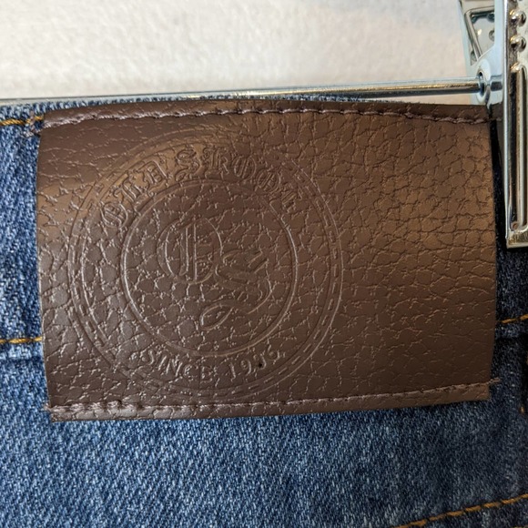 Old School Men's Distressed Blue Denim Jeans Size 34W/32L NWOT - Picture 3 of 4